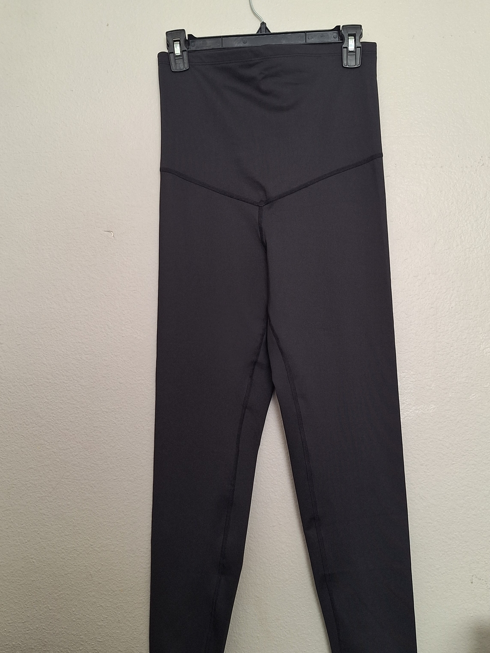 Curveez Hi-Waist Black Leggings with V-Front Waistband Size XL
